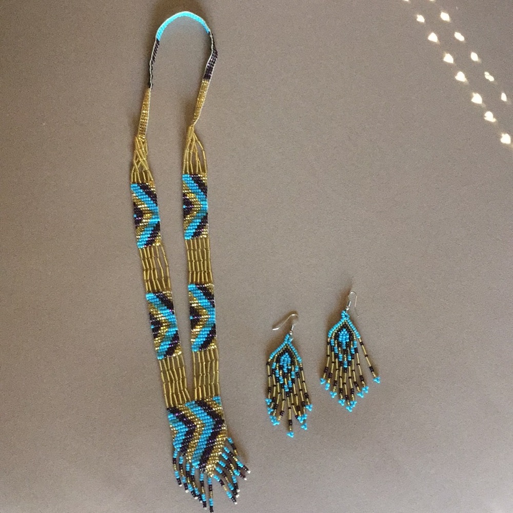 Necklace and earrings